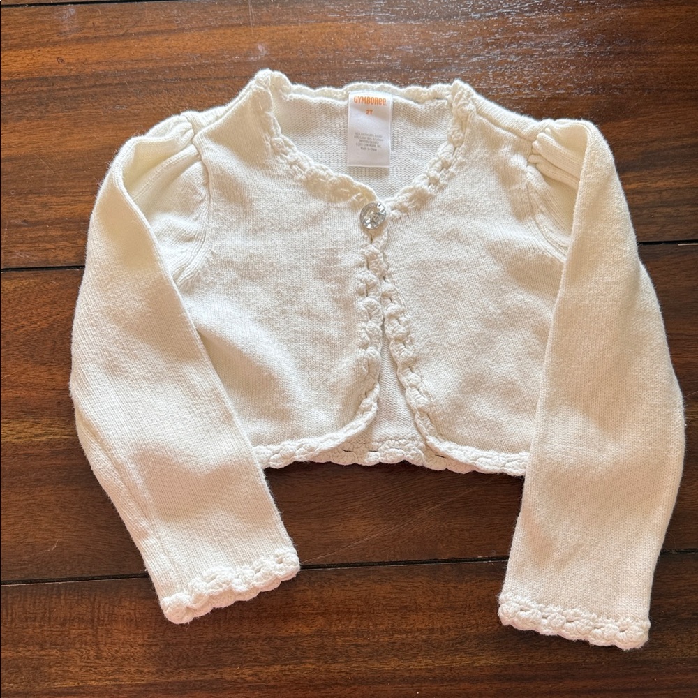 Gymboree Creamy white Knit Cardigan Sz 2T‎